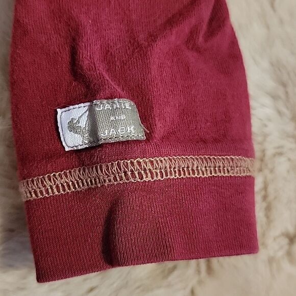 Janie AND JACK MAROON WINTER SNOWSHOE LONG-SLEEVE T-SHIRT, SIZE 12-18 MONTHS - Picture 5 of 6